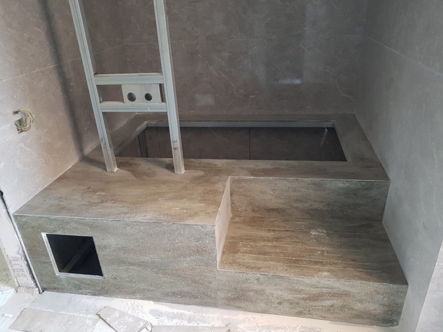 호텔 욕실 상판 작업 이미지